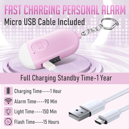 3 Pack Personal Alarm with LED Flashlight B811