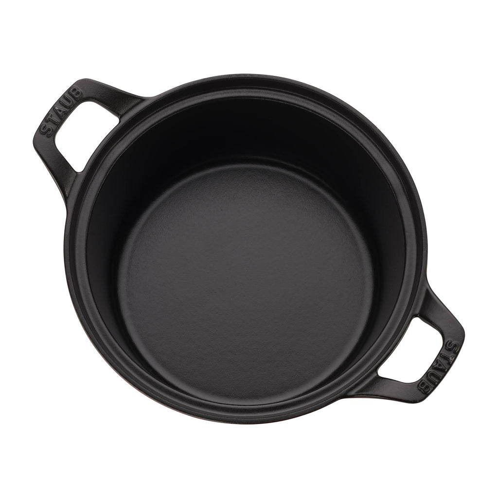 Cast Iron 2.75-qt Round with Glass Lid - Matte Black U52815