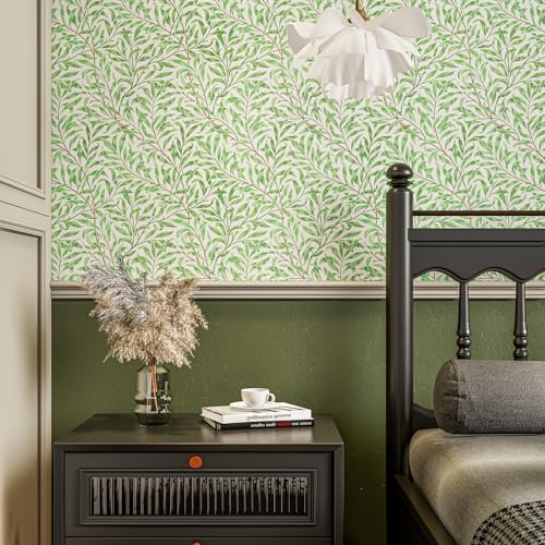 Sage Green Floral Peel and Stick Wallpaper 17.7in X 9.8ft Z631