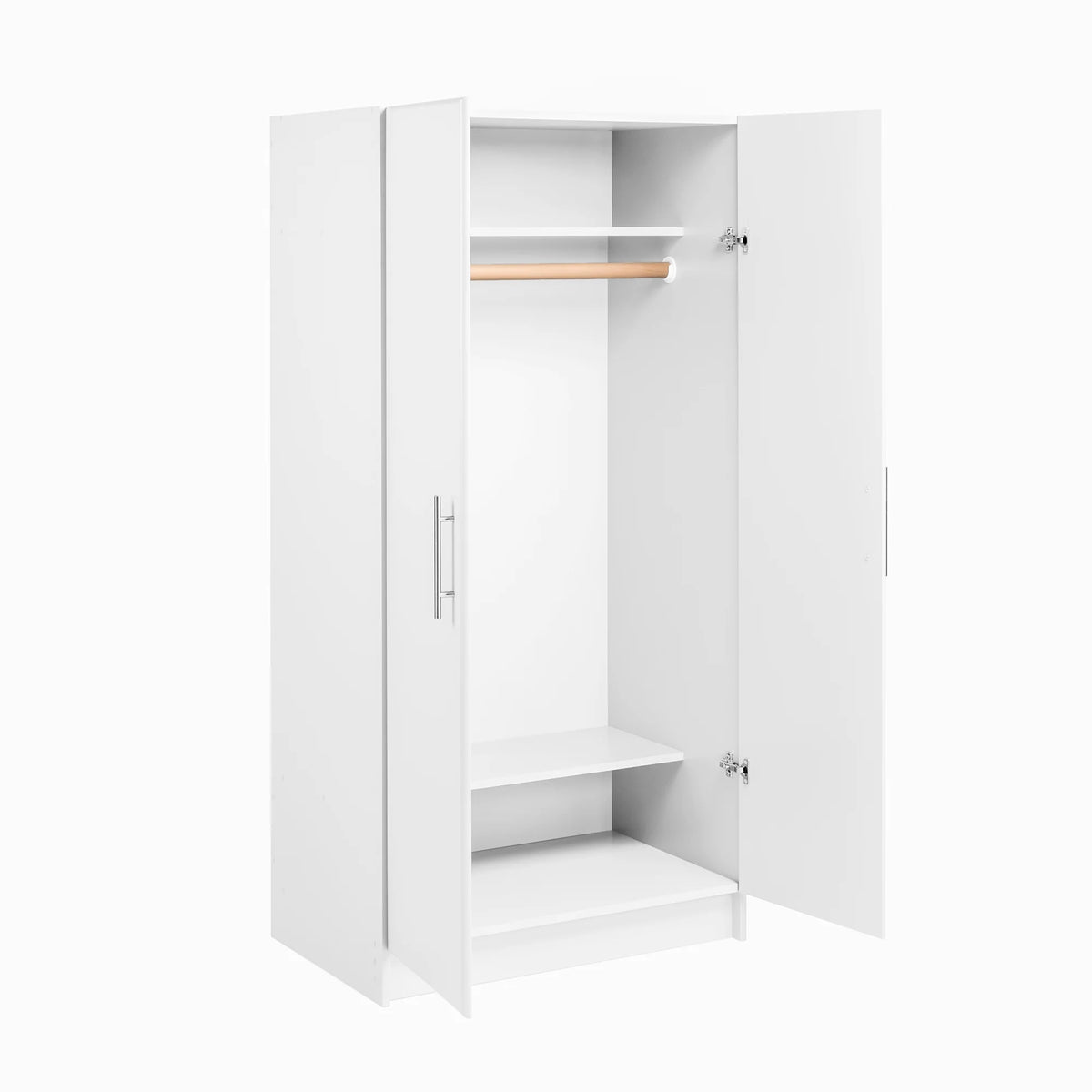 White Wardrobe Closet with Hanging Rail K14260