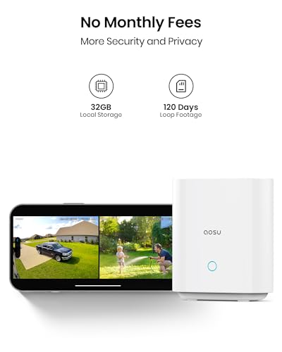 5MP Ultra HD Wireless Security Camera System, 2 Camera Kit with 166° Wide Angle, 240-Day Battery Life, Spotlight Camera, 32G Local Storage L8674