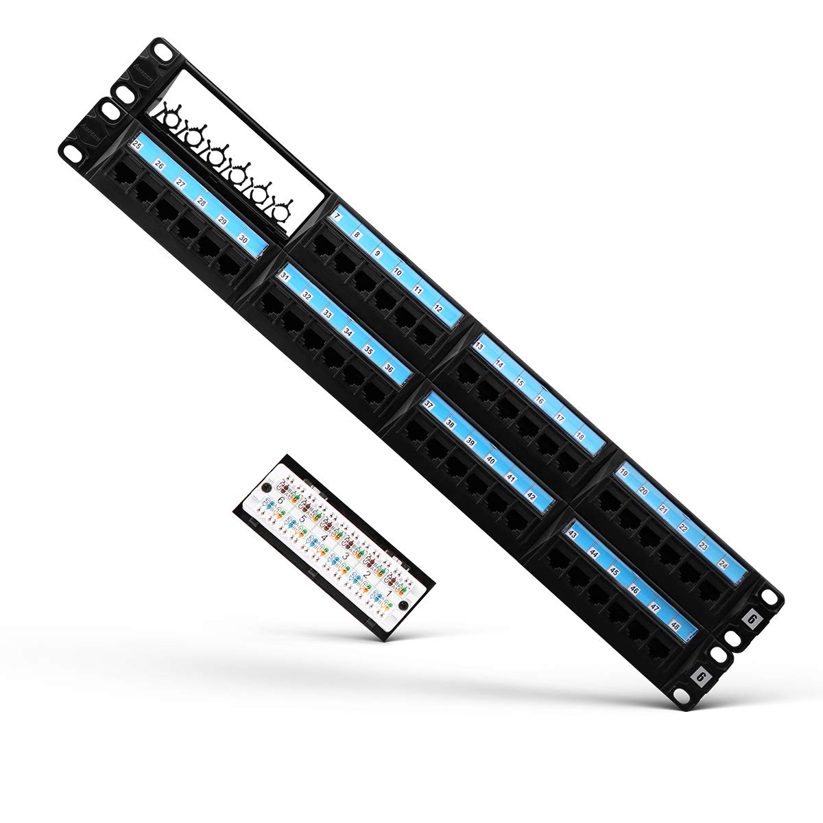CAT6 48 Ports Patch Panel Rack Mount 2U 19 inch RJ45 T2037