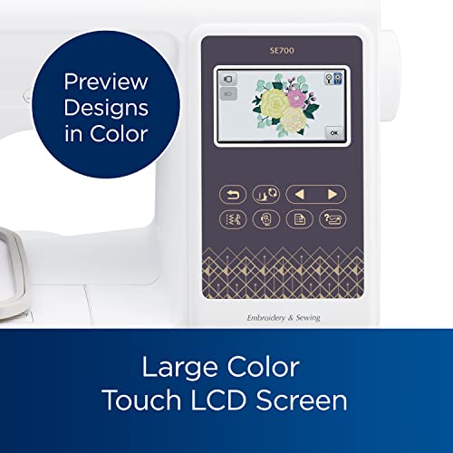 Sewing and Embroidery Machine, Computerized, 4" x 4" Hoop Area, White G71790