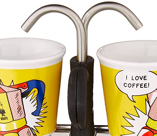 Yellow Aluminium Moka Set includes Coffee Maker 2-Cup (2.8 Oz) + 2 shot glasses B18798