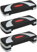 Gray Black Aerobic Step Platform Stepper Adjust 4"-6"-8" with Risers R629300