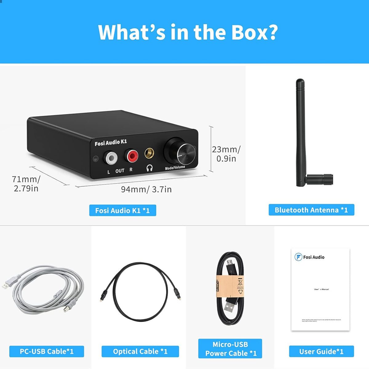 Bluetooth 5.0 DAC Headphone Amplifier 24-Bit 192 KHz USB Optical Coaxial to RCA Converter V99864