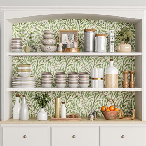 Sage Green Floral Peel and Stick Wallpaper 17.7in X 9.8ft Z631