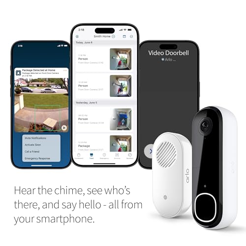 White 2K Video Doorbell with Chime 2 Bundle D82053