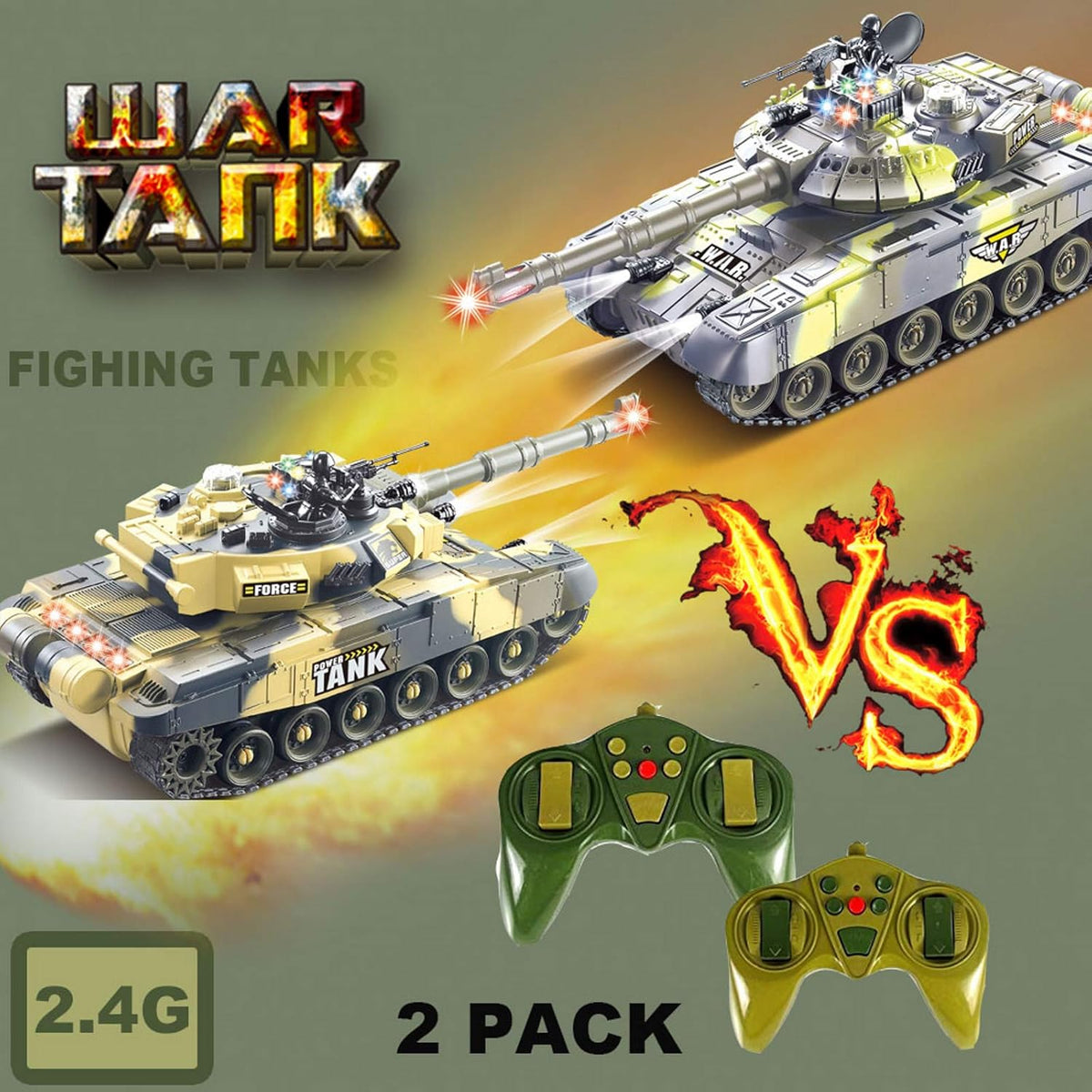 Remote Control Fighting Tanks Set, 1:14 Scale, Set of 2 J290500