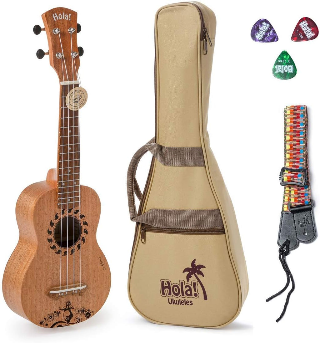 Mahogany Soprano Ukulele Bundle with Padded Gig Bag R4526