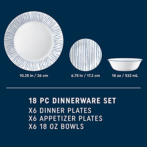 18-Piece Triple Layer Glass Dinnerware Set G448