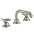 Widespread Lavatory Faucet with ZeroDrain and Knurl Handle Polished Brass P706