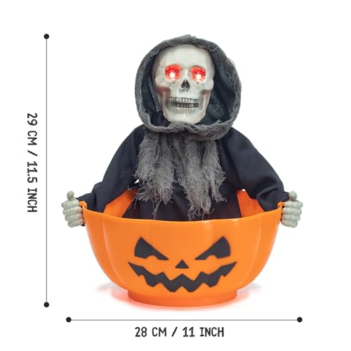 Halloween Candy Bowl Animated Candy Dish with Sound and Movement H94714