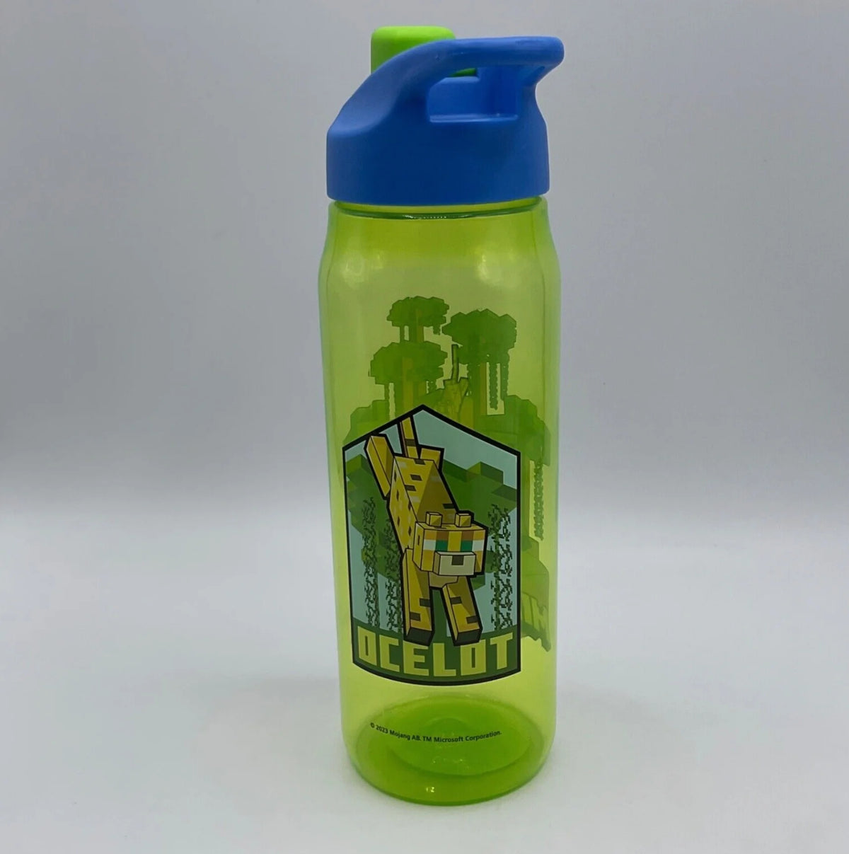 Green Water Bottle 20 oz Reusable Plastic H58794