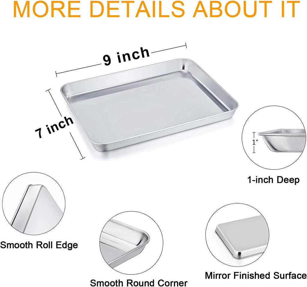 Stainless Steel Baking Sheet with Rack Set 9 x 7 Inch I44238