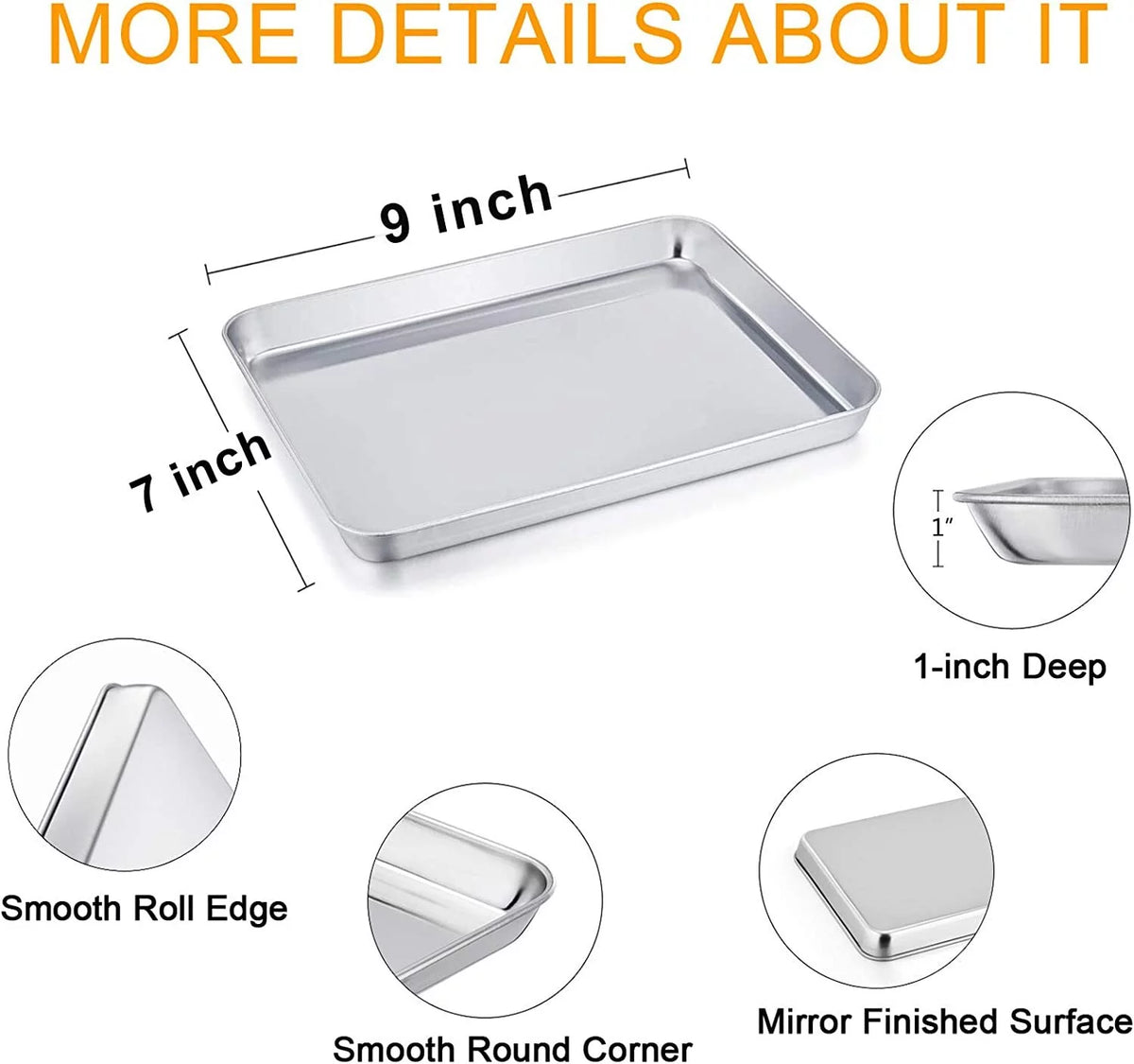 Stainless Steel Baking Sheet with Rack Set 9 x 7 Inch I44238