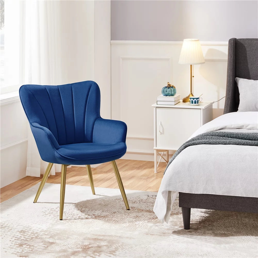 Blue Velvet Upholstered Accent Chair M9854
