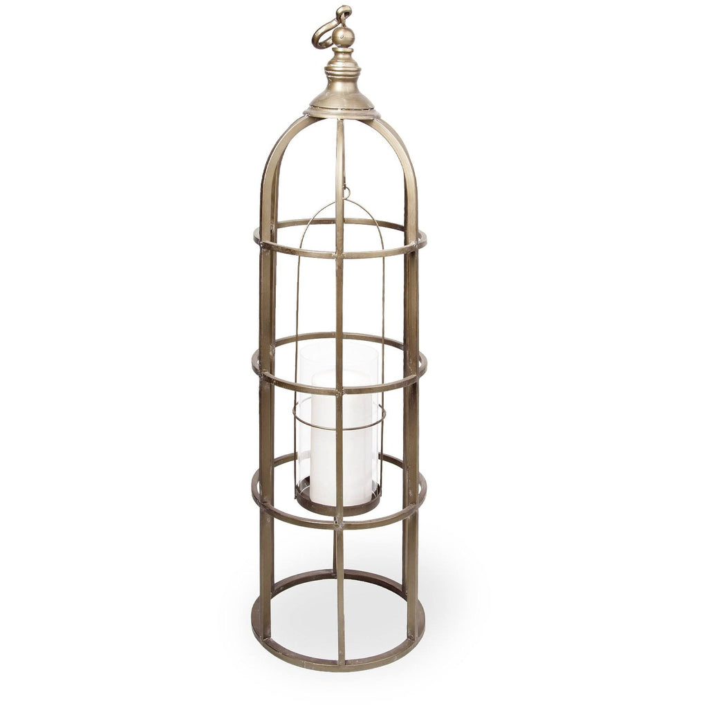 Gold Metal Candle Holder Lantern O123590