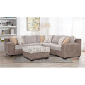 3 Piece Parchment Chenille Sectional Sofa O6774