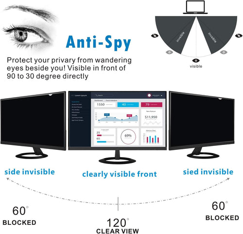 18.5-inch Widescreen Privacy Screen Filter, Pack of 2 M858