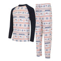 White/Navy Long Sleeve T-Shirt & Pants Sleep Set H674015