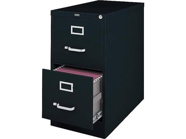 Black 2-Drawer Vertical File Cabinet Z2327