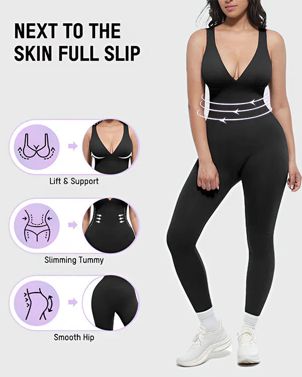 V Neck Sculpting Jumpsuit I755770