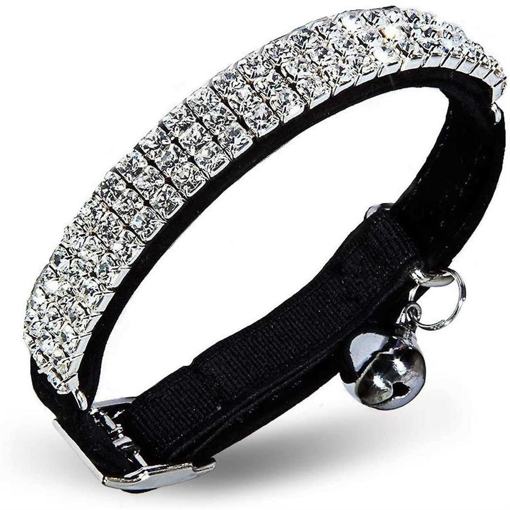 Soft Velvet Adjustable Cat Collar with Bells R576376
