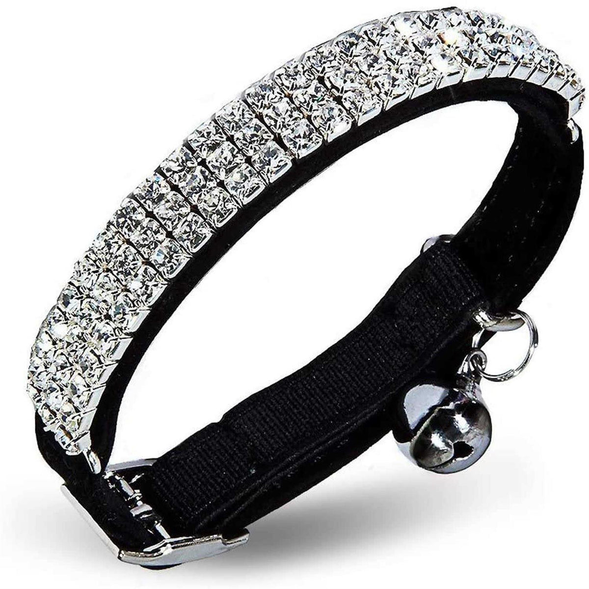 Soft Velvet Adjustable Cat Collar with Bells R576376