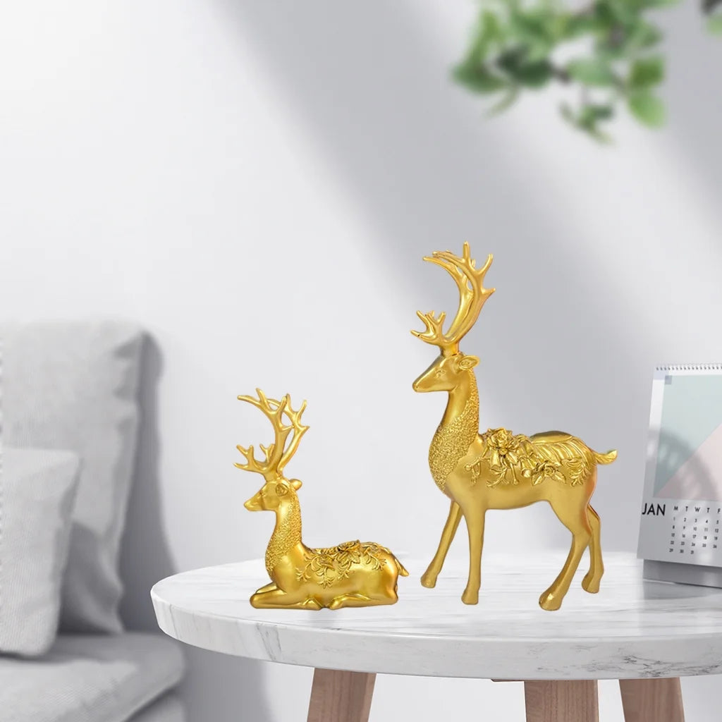 Elk Statue Decorative Figurine Sculpture R29968