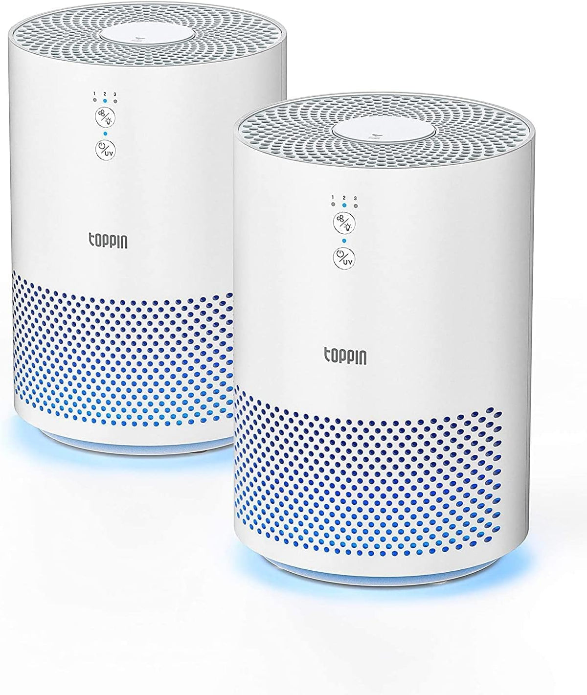 White Pack of 2 HEPA Air Purifiers E3473