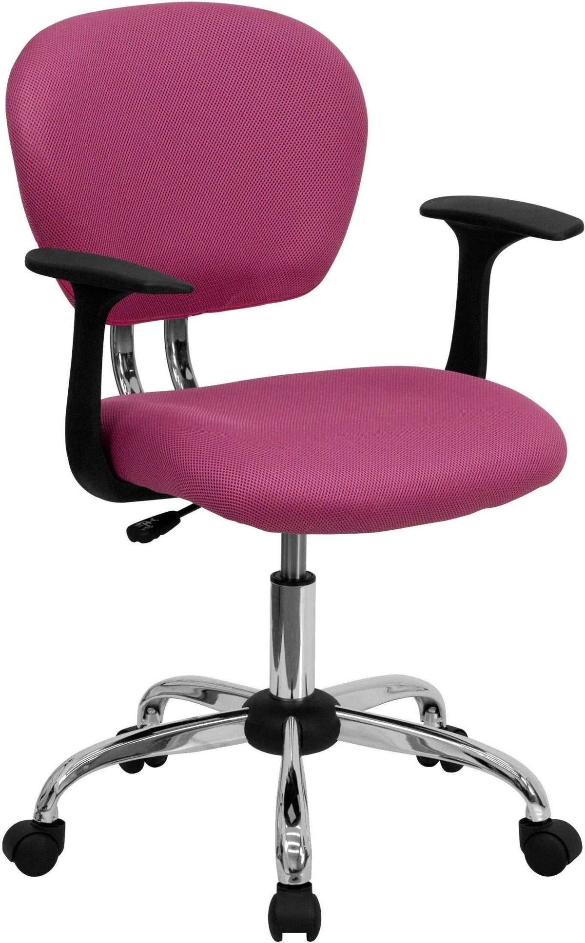 Pink Mesh Task Chair with Arms T38551