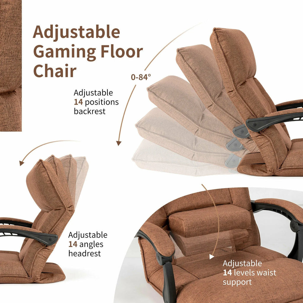 Brown 14-Position Floor Chair J326687