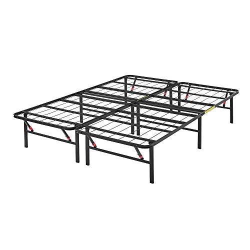 Black Twin Size Metal Platform Bed Frame with Storage Z39859