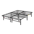 Black Twin Size Metal Platform Bed Frame with Storage Z39859