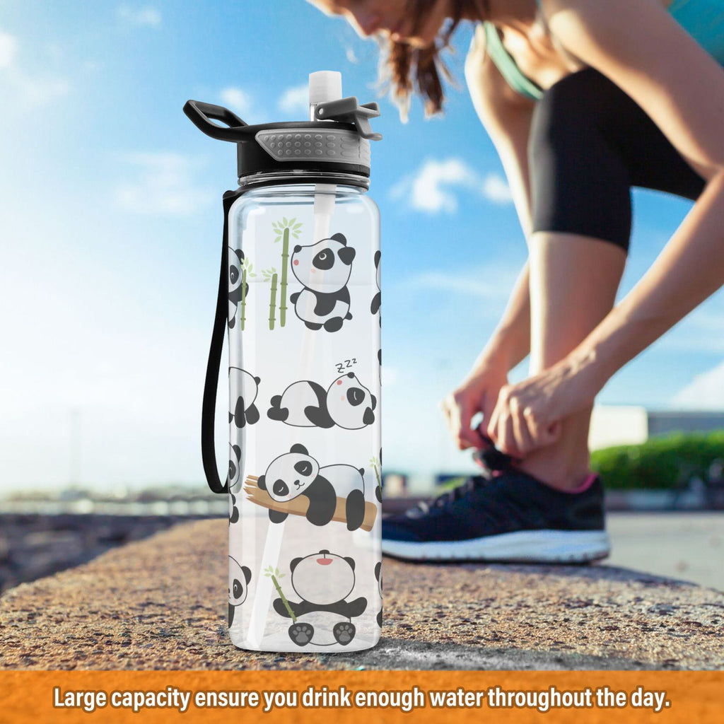 32oz Tritan Leakproof Clear Water Bottle with Straw H1511