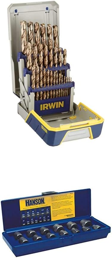 Left Hand Cobalt Drill Bit Set, 5/64-Inch to 19/64-Inch, 5-Piece, Pack of 2 Z56111