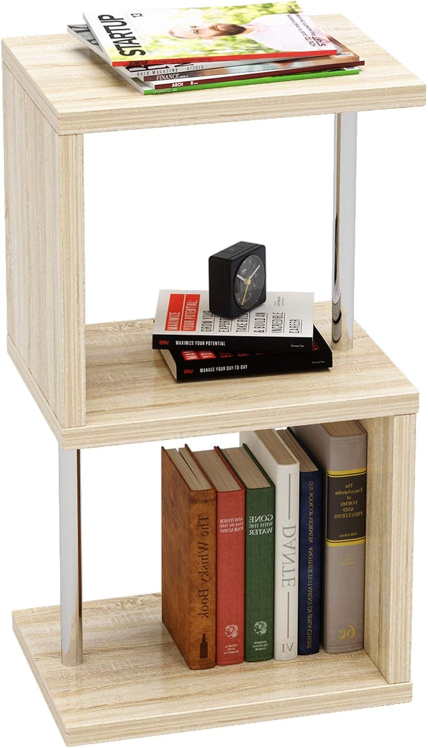 Walnut 5-Tier Steel Frame Ladder Bookshelf I70943