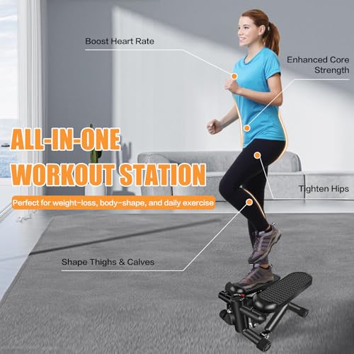 Hydraulic Fitness Stepper with LCD Monitor D6328