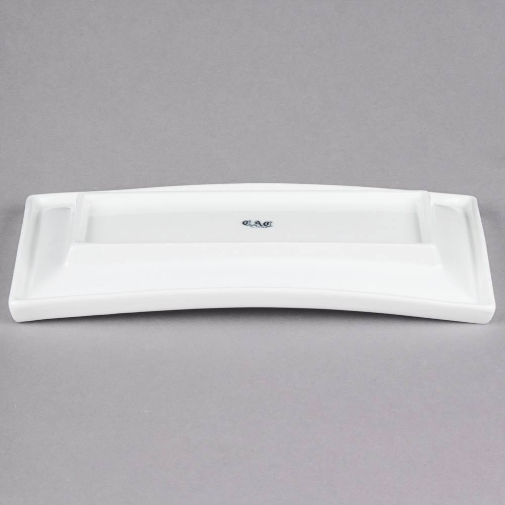 Porcelain Rectangular Thick Platter 11-1/2in. x 5-1/4in. E2465