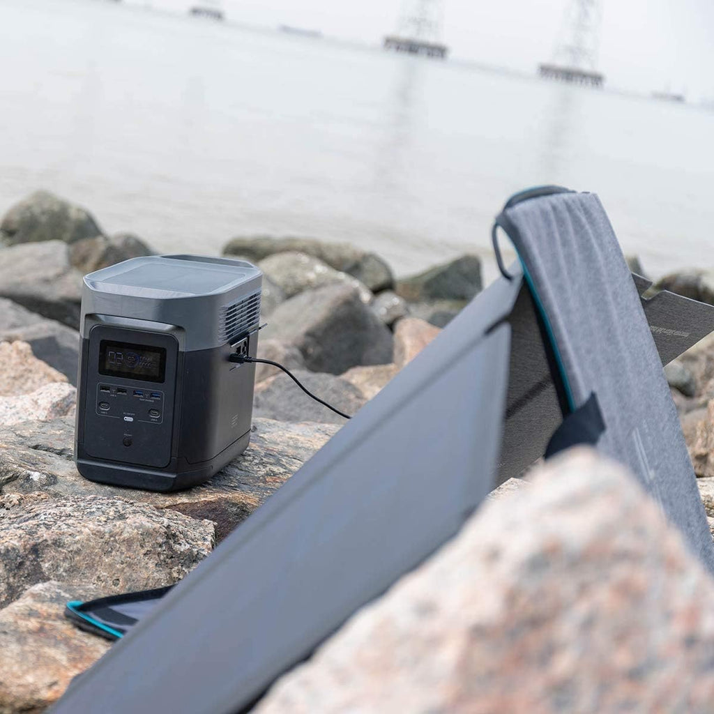 1260Wh Solar Generator with 110W Solar Panel, 1800W AC Outlets, Portable Power Station B781771