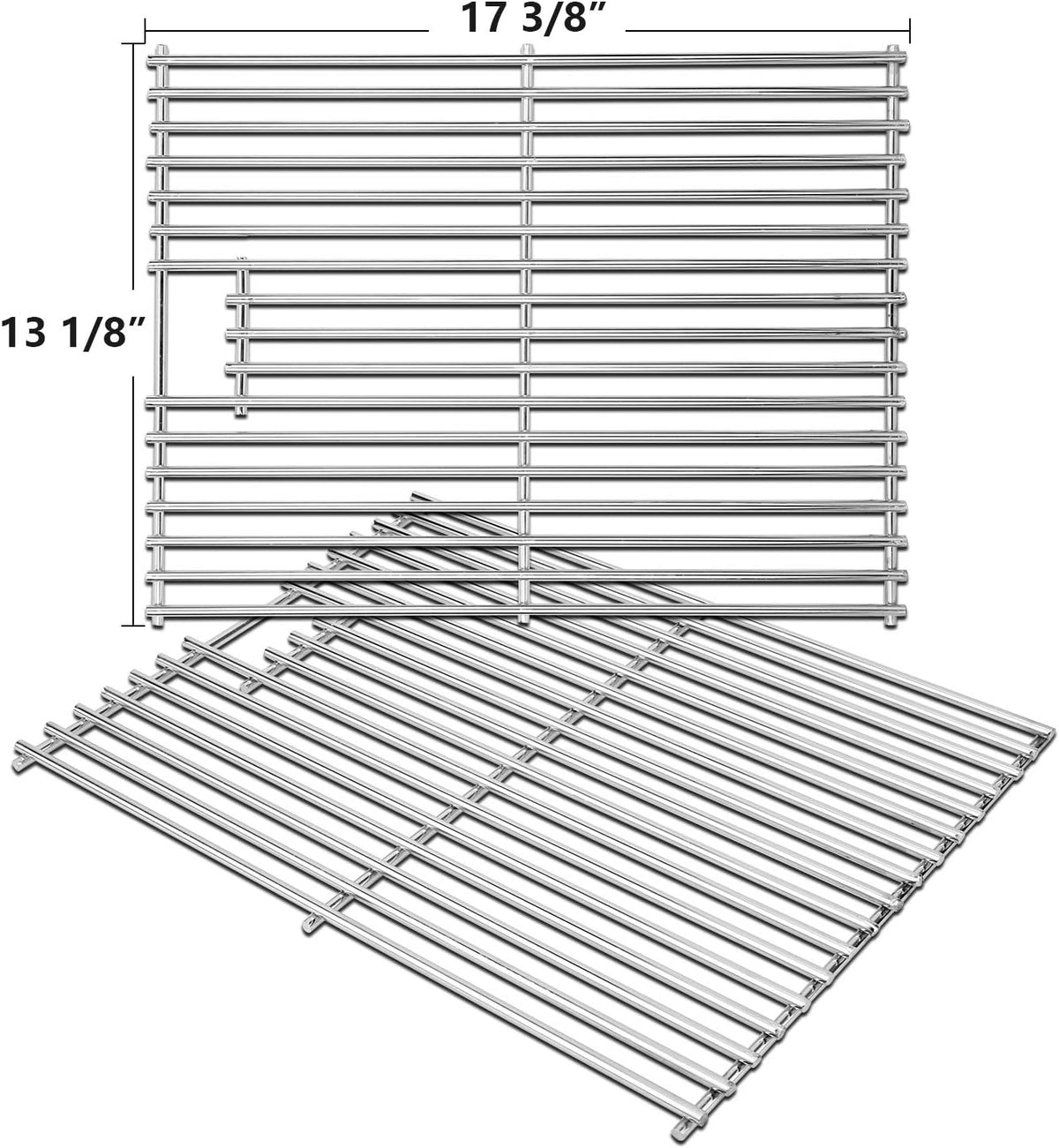 Solid 304 Stainless Steel Grill Grates Replacement, 2 Pcs 17 3/8" Pack of 2 O645