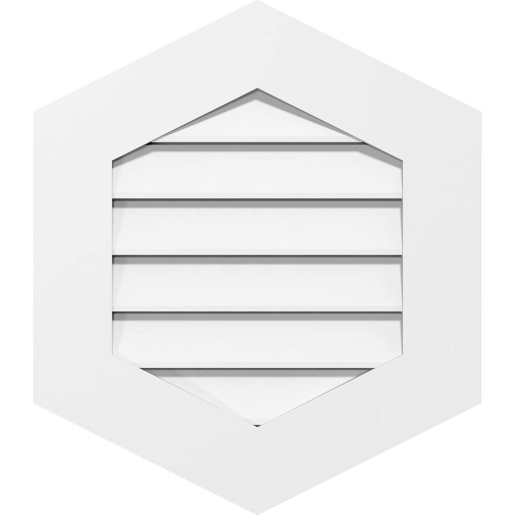 12x22W x 40x22H Vertical Peaked Surface Mount PVC Gable Vent 9/12 Pitch J85321