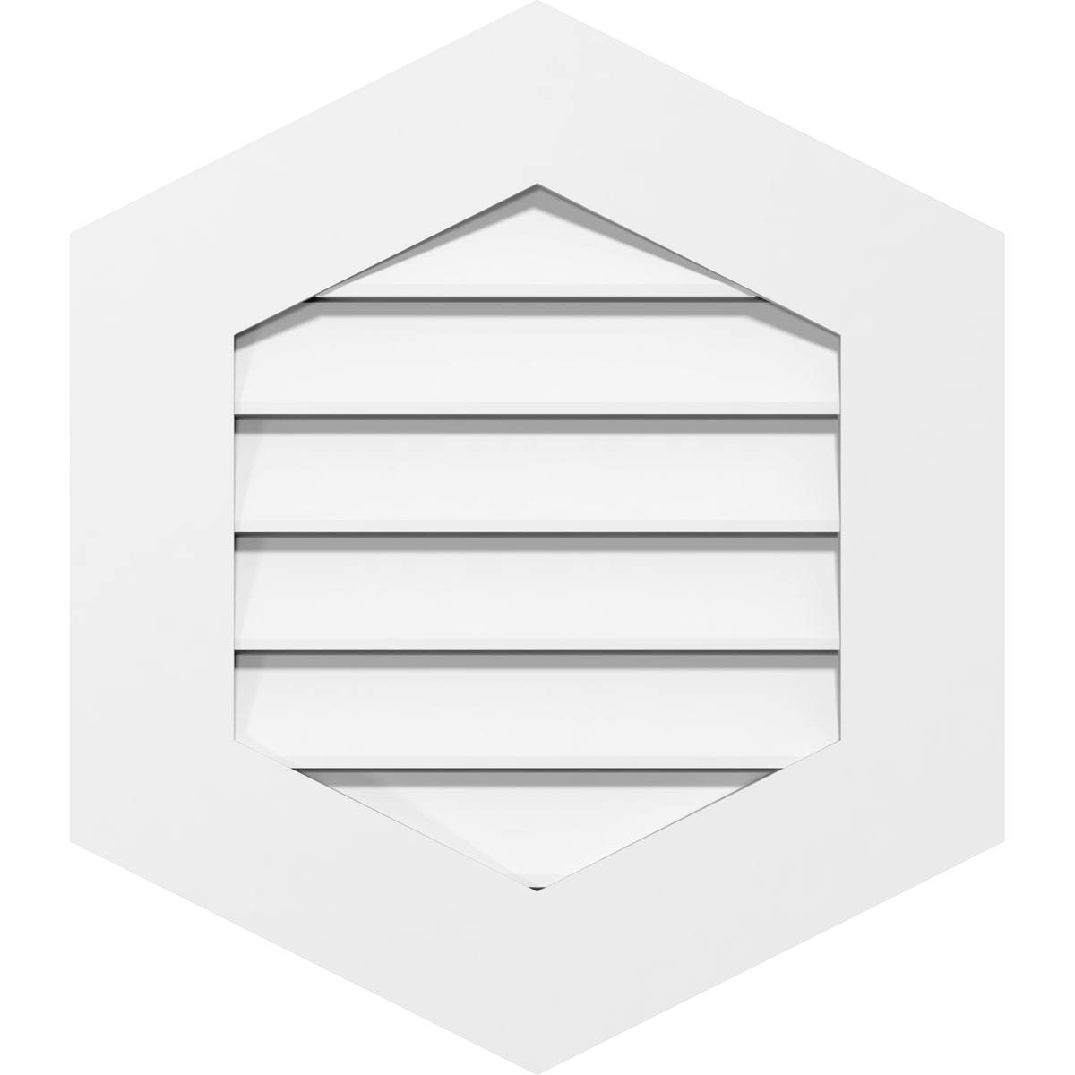 12x22W x 40x22H Vertical Peaked Surface Mount PVC Gable Vent 9/12 Pitch J85321