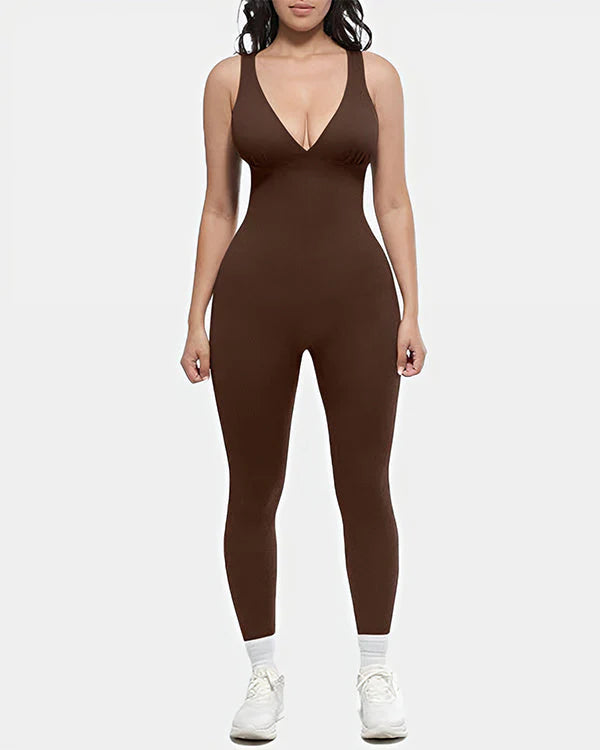 V Neck Sculpting Jumpsuit I755770