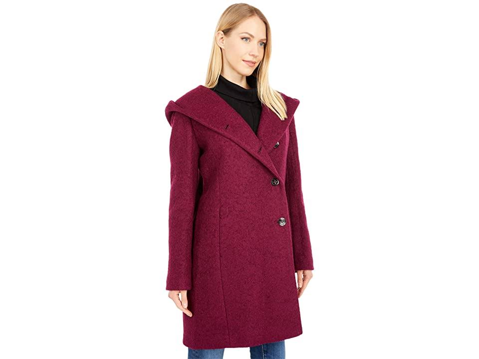 Purple Wool-Blend Coat P220644