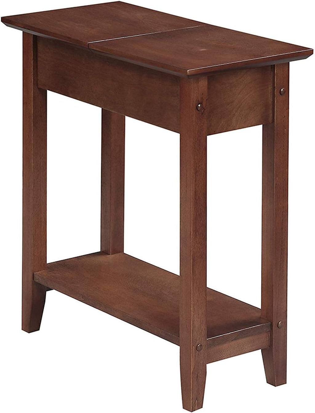 Espresso Flip Top End Table with Shelf G655464