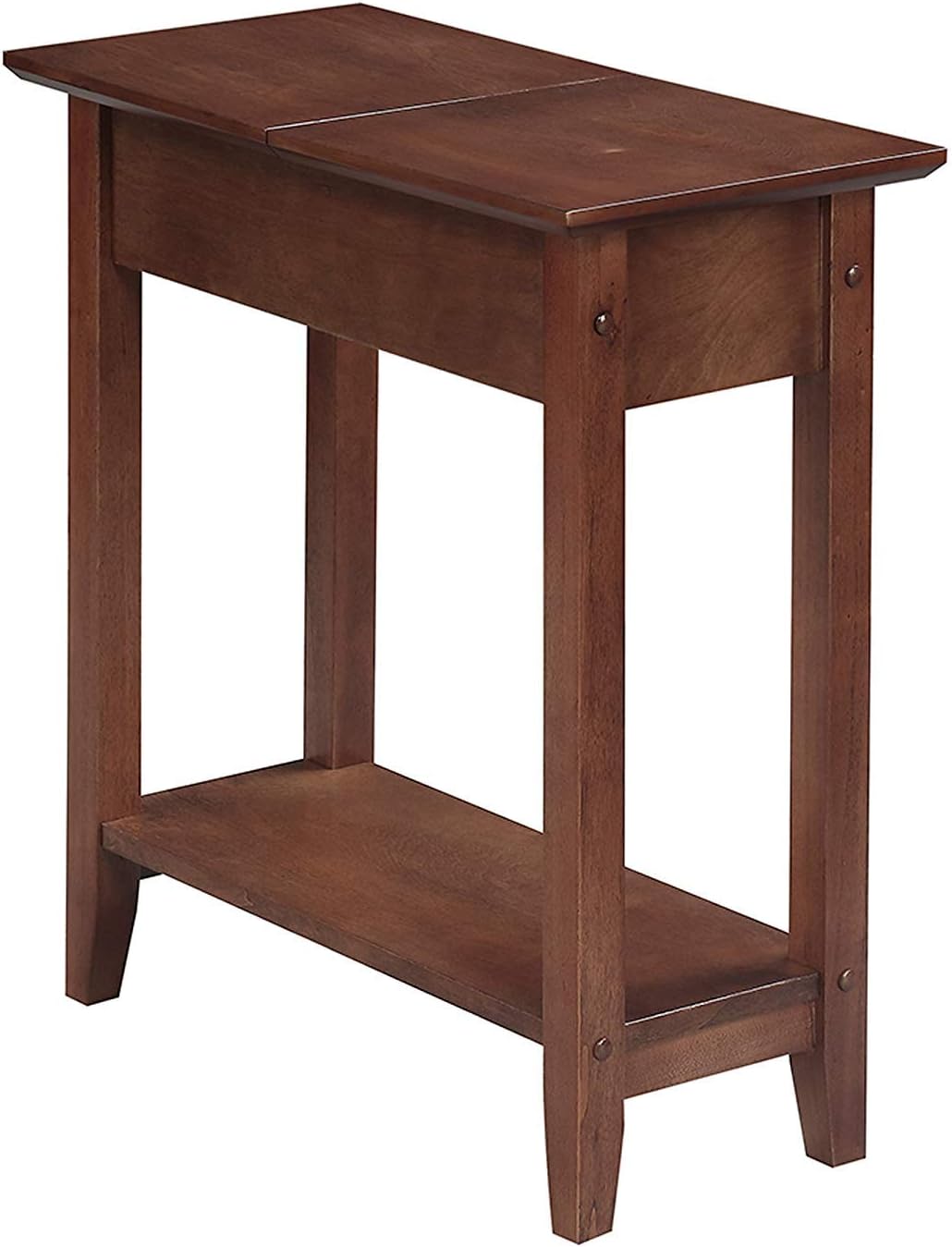 Espresso Flip Top End Table with Shelf G655464