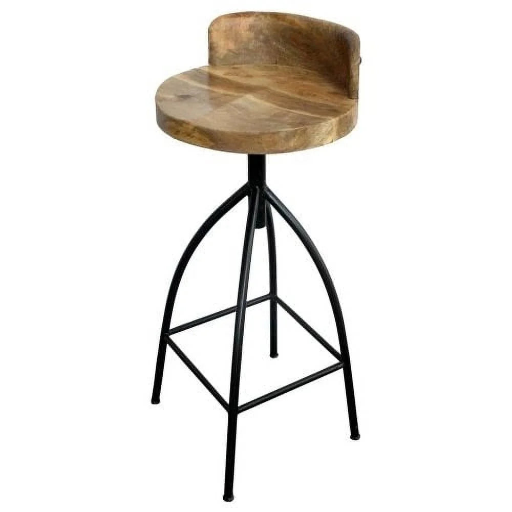 Adjustable Swivel Bar Stool With Backrest T114132