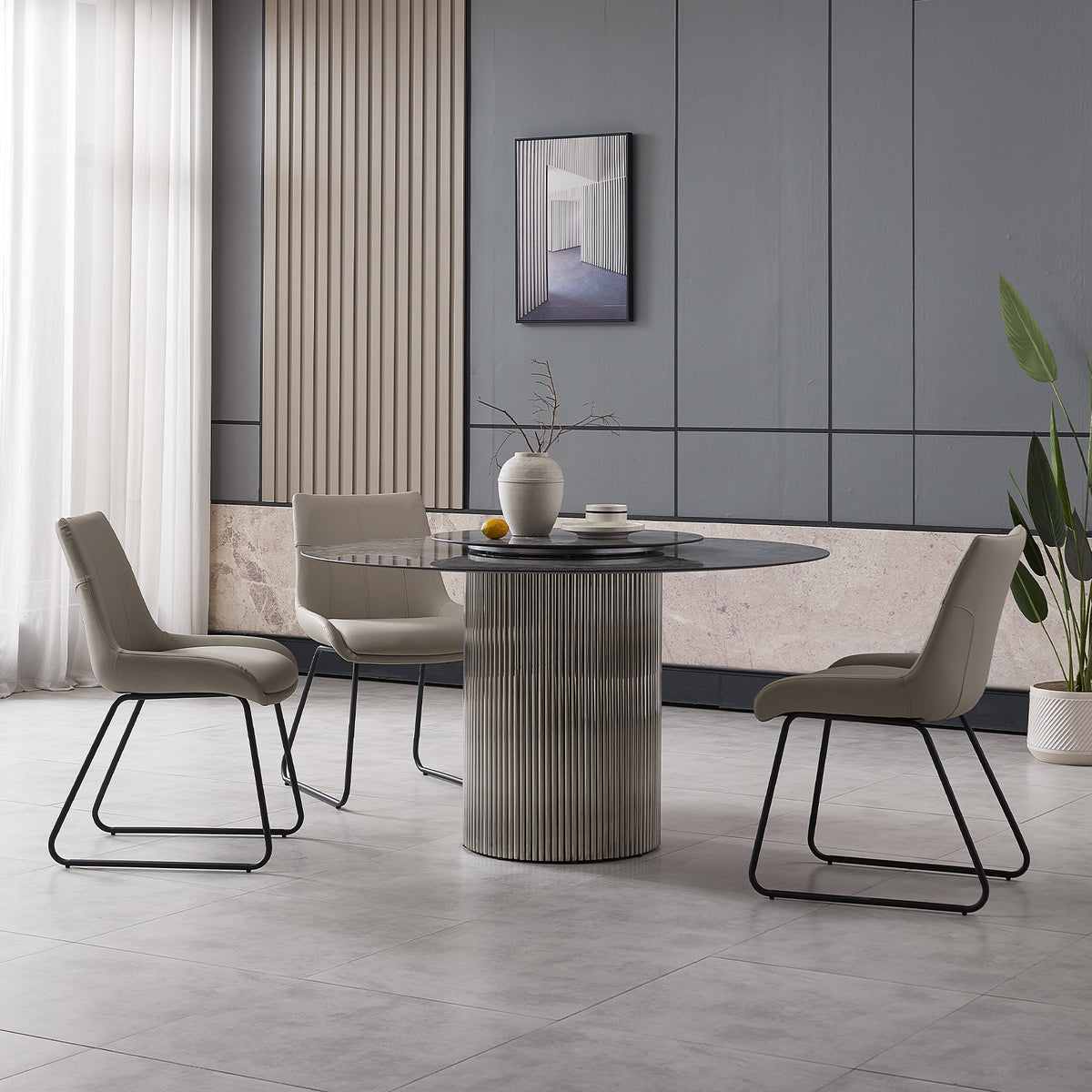 Faux Leather Dining Chair Set of 2 U28444
